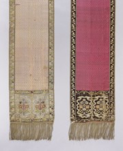 Kontusz belt, ; carp scale ornament; flower bushes ornament; ribbon ornament; bipartite heads;