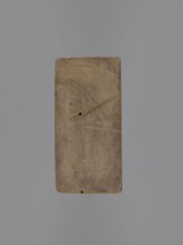 Double-sided gingerbread mold. Obverse: baby in swaddling clothes richly decorated with geometric