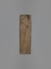 Double-sided gingerbread mould. Obverse: two heart-shaped fields — first: female figure in a long