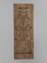One-sided gingerbread mould with the image of a bachelor;, Rectangular mould showing a male figure