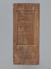 Double-sided gingerbread mold. Obverse: couple holding hands — a woman in a richly decorated long