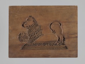 Double-sided gingerbread mould. Rectangular wooden form, height 25.8 cm, width 19.4 cm, depth 4.3