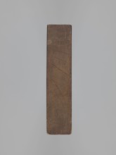 Double-sided gingerbread mould. Rectangular wooden form with carved images on each side: one side