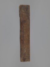 Double-sided gingerbread mould. Obverse: Madonna and Child, Madonna crowned, long patterned dress,