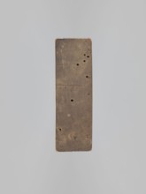Double-sided gingerbread mould. Rectangular shape; obverse: stylised horse in full profile with a