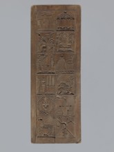 Double-sided gingerbread mould with different representations on both sides, carved by Glauer