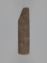 Double-sided gingerbread mould. Obverse: board with letters of the alphabet carved on it. Reverse: