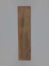 Double-sided gingerbread mould. Rectangular mould; obverse: oval coat of arms in a decorative round