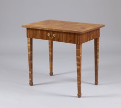 Table, snakes, rosettes ornament, plant decoration, classicism style, rectangular table with a