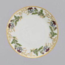 Saucer with floral decoration, Korzec Porcelain and Faience Manufactory; 1790–1832. Conical saucer
