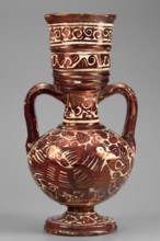 Amphora-type vase, Manises ceramic center; ca. 1400- Maker/ workshop unknown. Two-handled vase with