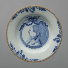 Plate, Delft ca. 1600–, De Porcelejne Bijl faience manufactory; 1657–1803, busts, gift, princes,