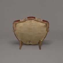 Armchair, rococo, flowers, geometric ornament, ca. 1760, France;, piece of furniture seating piece;