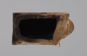 Cornice tile fragments, four; maker, tile cullet; stoves; plant decorations; Hutsul region; painted