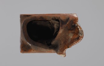 Cornice tile fragments 4, tile cullet, stoves; plant decorations; Hutsul region; painted with a