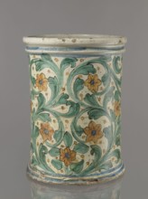Vessel - flowerpot, unspecified manufacture, coats of arms, cartouches, cache-pot vessel, plant
