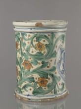Vessel - flowerpot, coats of arms, cartouches, cache-pot vessel. Vessel in the shape of a