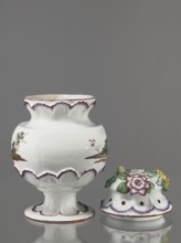 Pot-pourri vase with lid by Johann Georg Buchwald Cologne; 1769–1771. Hemispherical body slightly