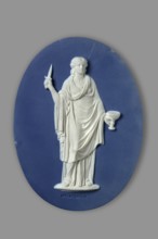 Plaque with Melpomene, Etruria Factory; Flaxman the Younger, John after; Wedgwood, Josiah;