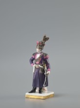 Figurine of an officer of the Polish Guard, Koenigliche Porzellain Fabrique, Meissen 1710–1763;