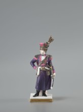 Figurine of an officer of the Polish Guard, Koenigliche Porzellain Fabrique, Meissen 1710–1763,