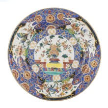 Plate, Karol Wolff faience factory; 1783–1800 maker, Sultan's service imitation, floral