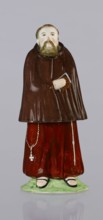 Inkwell - figurine of a monk, Prószków Slaski faience factory; 1763–1853, figurines, nuns,