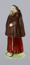 Inkwell - figurine of a monk, Prószków Slaski faience factory; 1763–1853, figurines, nuns,