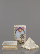 Night Lamp, Popow, Alexander porcelain manufacturer; 1806–1872 author, lamps, landscapes with
