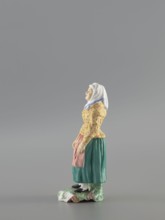 Figurine: Peasant Woman, Popov, Alexander porcelain factory; 1806–1872 maker, figurines. Depicting