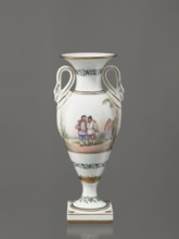 Amphora vase, Imperial Porcelain Factory in St. Petersburg 1744–1917, genre miniatures, genre