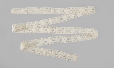 Lace insert, lace, ca. 1920, Poland; clothing; length 133 cm, width 2 cm., A long ornate strip of