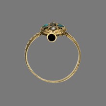 Ring, Doreau, Romain fl. 1848–1863, jeweler. Oval gold ring with a band that widens slightly and