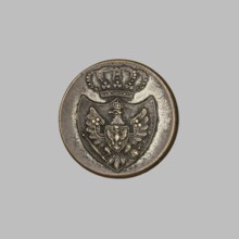 Official's uniform button, Grand Duchy of Poznan coat of arms, clothing accessory; on the obverse,