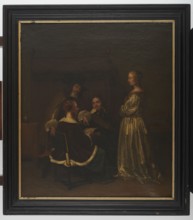 Reading a letter, Borch, Gerard ter, II 1617-1681 painter workshop, interiors, genre scenes, Dutch