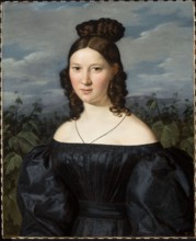Portrait of a Young Woman, Ferdinand Georg Waldmüller 1793–1865, oil painting, female portrait,