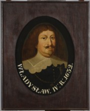 Portrait of Wladyslaw IV, unknown Polish painter. Oval portrait, early 19th century, Poland. Oil