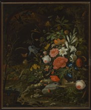 Flowers and Small Creatures - Vanitas, Mignon, Abraham 1640-1679, painter; still life painting, 2nd