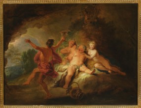 Bacchanalia, Bertin, Nicolas 1668-1736 painter, French painting; subject: Bacchus myth.,
