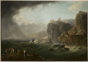 Storm at Sea; Gregorio Fidanza 1759–1823, painter; Italian painting, 18th century; oil on canvas;