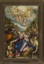 Rest during the Flight into Egypt, Denys Calvaert 1540–1619, painter; oil painting, 1590–1600;