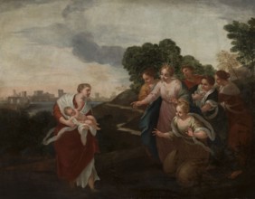 The Finding of Moses, unknown Italian painter, Moses Bible, biblical scenes, the finding of Moses