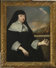 Portrait of a Widow with a Miniature in Hand Maria Felice Orsini 1600–1666?, attributed to Henri