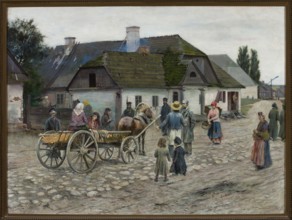 Street in Siennica, Podkowinski, Wladyslaw 1866–1895 painter, Young Poland style, 1891, painting, A