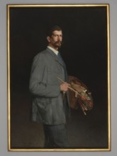 Self-portrait with a palette, Antoni Piotrowski 1853–1924; 1893; painting; height 161 cm, width 111