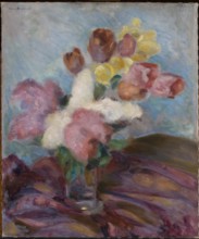 Flowers, Adam Hannytkiewicz 1887–1946, painter; floral still life, oil on canvas, 1935; interwar