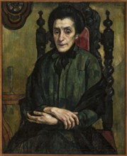 Portrait of Natalia Aszer Ascher, Roman Kramsztyk 1885–1942, painter. Contemporary painting,
