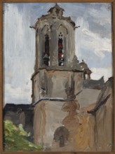 Ciaglinski, Jan 1858–1913 painter, Young Poland style, architecture, 1902, painting, height 33.5