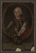 Portrait of Leon I Michal Radziwill 1722–1751, unknown Polish painter. Oval portrait surrounded by