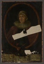 Portrait of Anna Fiedkonisowa, née Radziwill ?-1492, unknown Polish painter. Portrait of a woman,